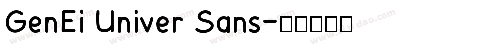GenEi Univer Sans字体转换